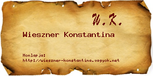 Wieszner Konstantina névjegykártya